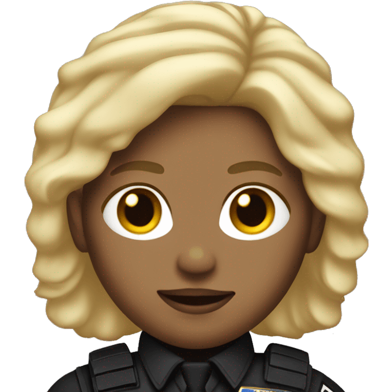 swat officer white skin and dirty blonde hair emoji