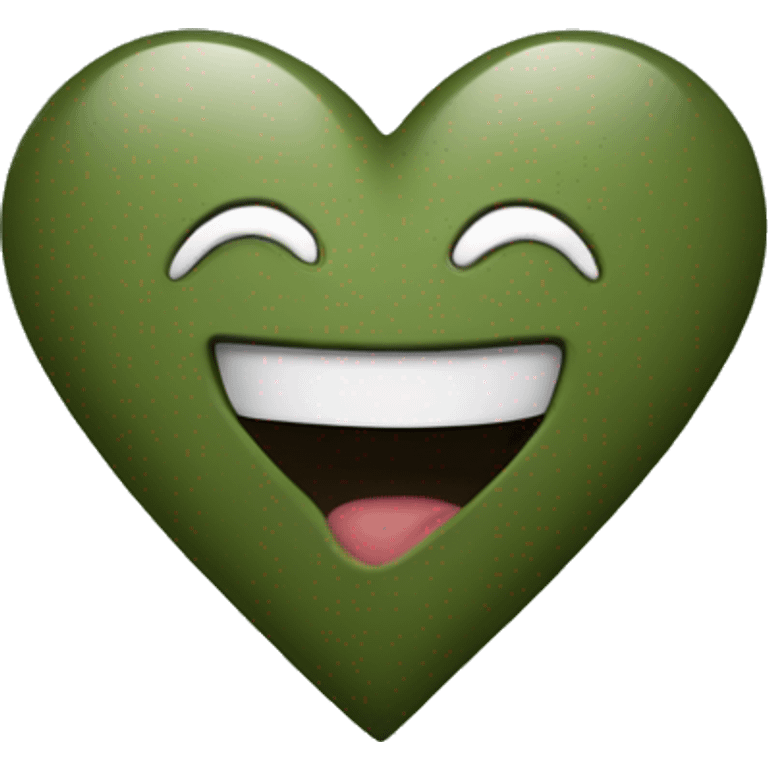 army green heart  emoji