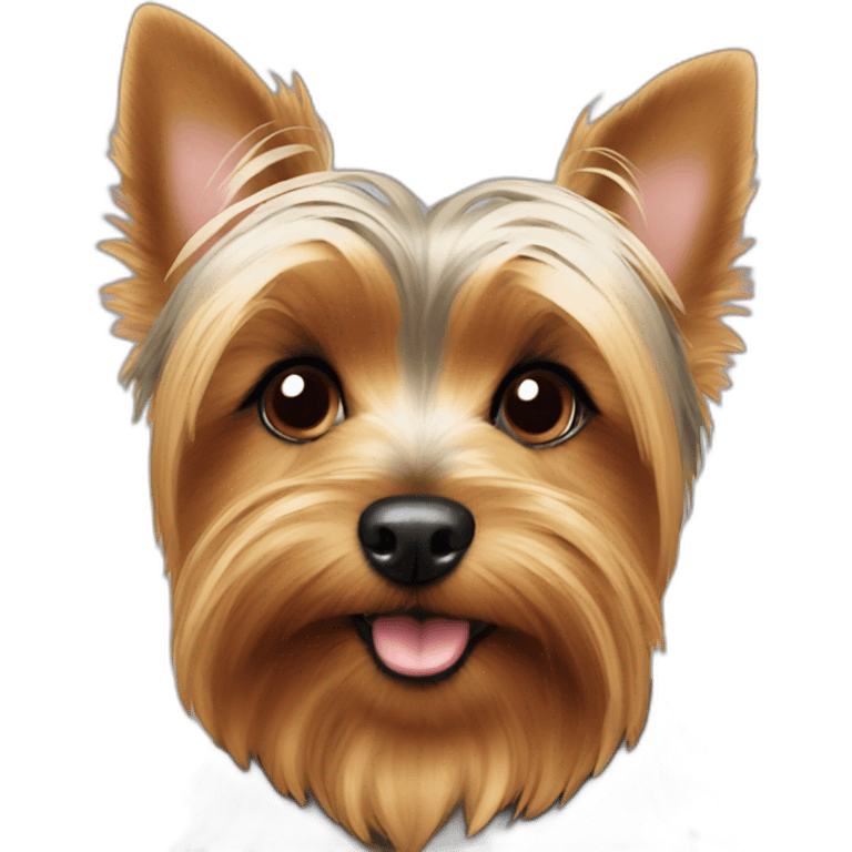  Yorkie with licking nose  emoji