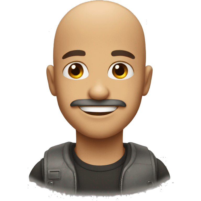 smiling boy with facial hair bald emoji