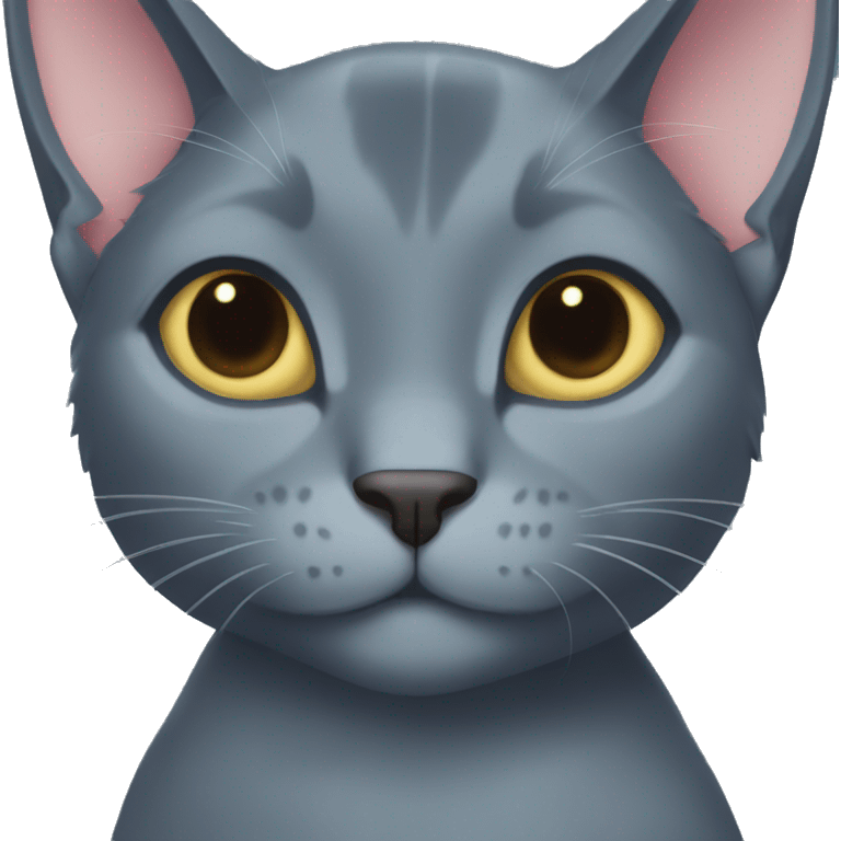 Russian Blue cat with Stitch  emoji