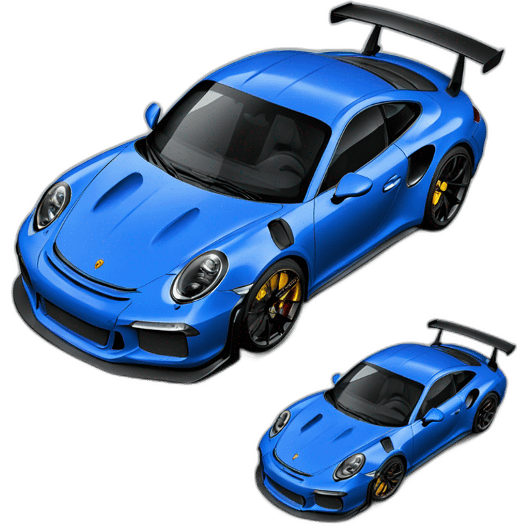 Porsche gt3 RS blue emoji