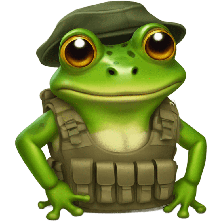 Soldier frog emoji