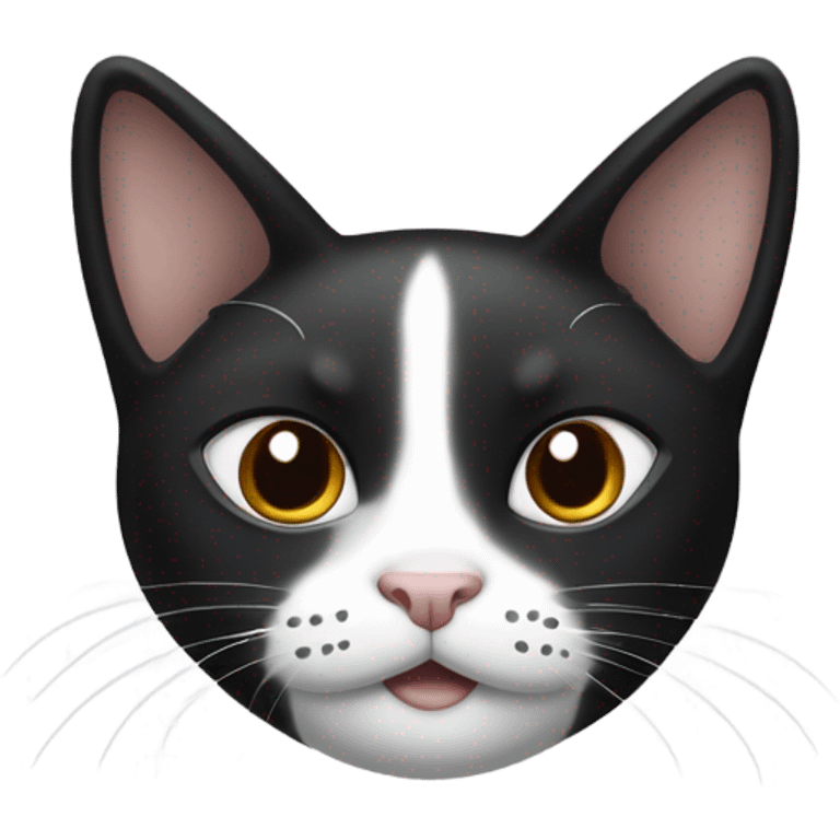 Black and white cat emoji