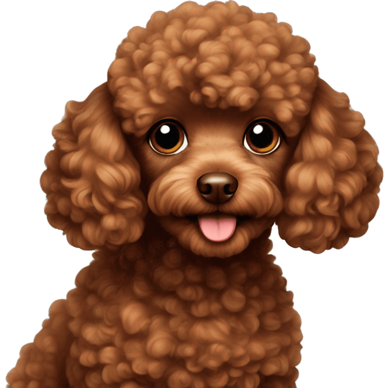 Red brown toy poodle  emoji