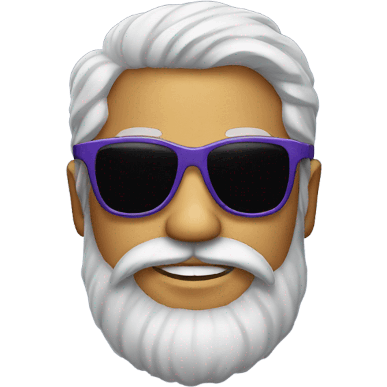 A man with a rainbow beard and sunglasses  emoji