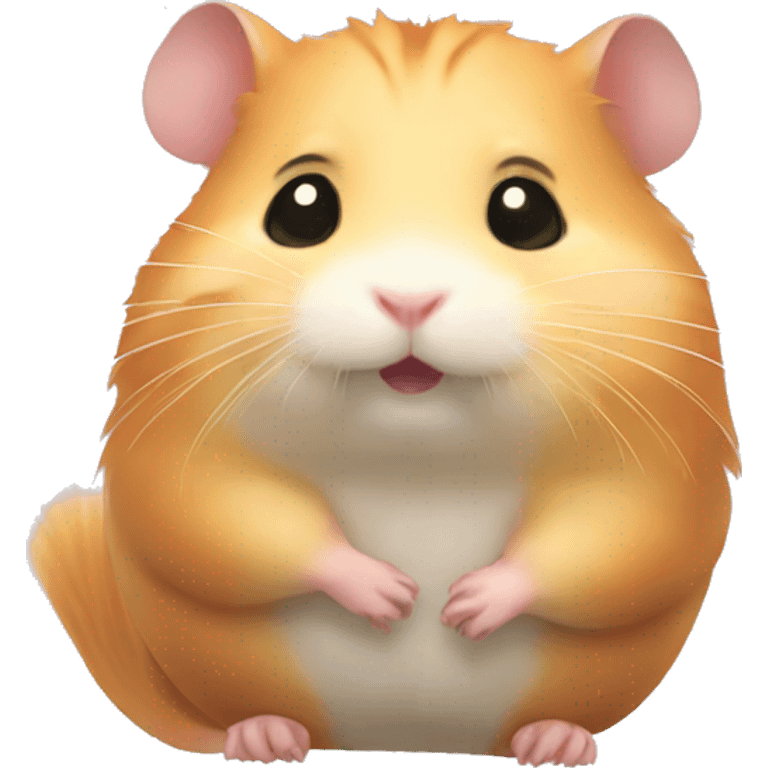 hamster with fish tail is shy emoji