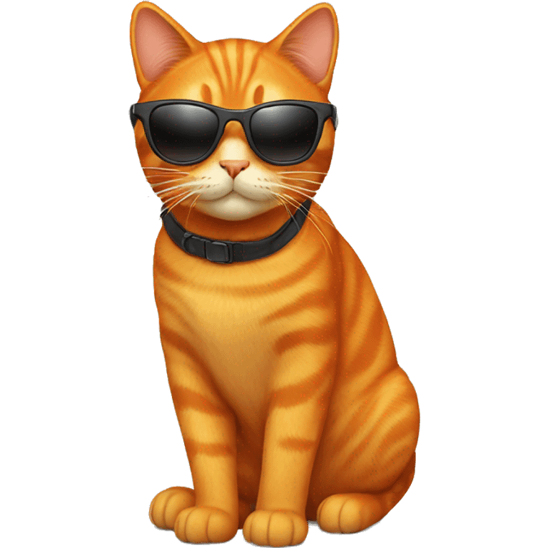 Orange cat with sunglasses emoji