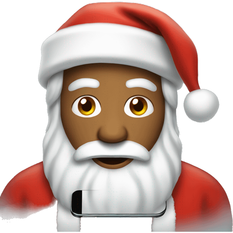 Santa Clause with iPhone  emoji