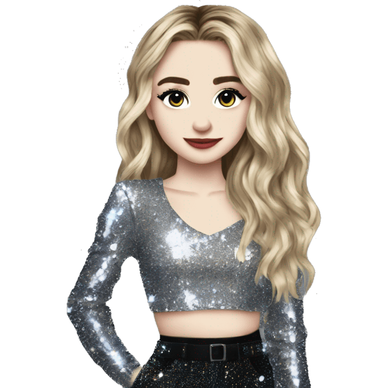 Sparkly outfit Sabrina carpenter  emoji