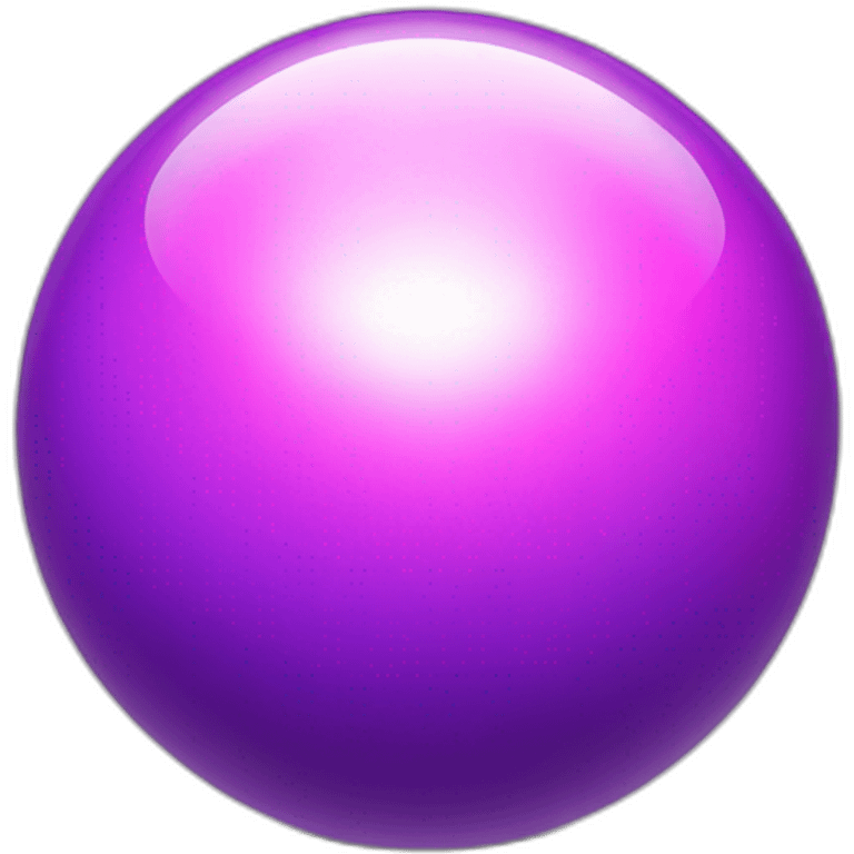 Purple pink magic ball with white T inside emoji