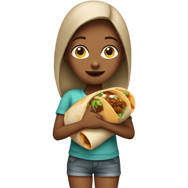 Girl with burrito  emoji