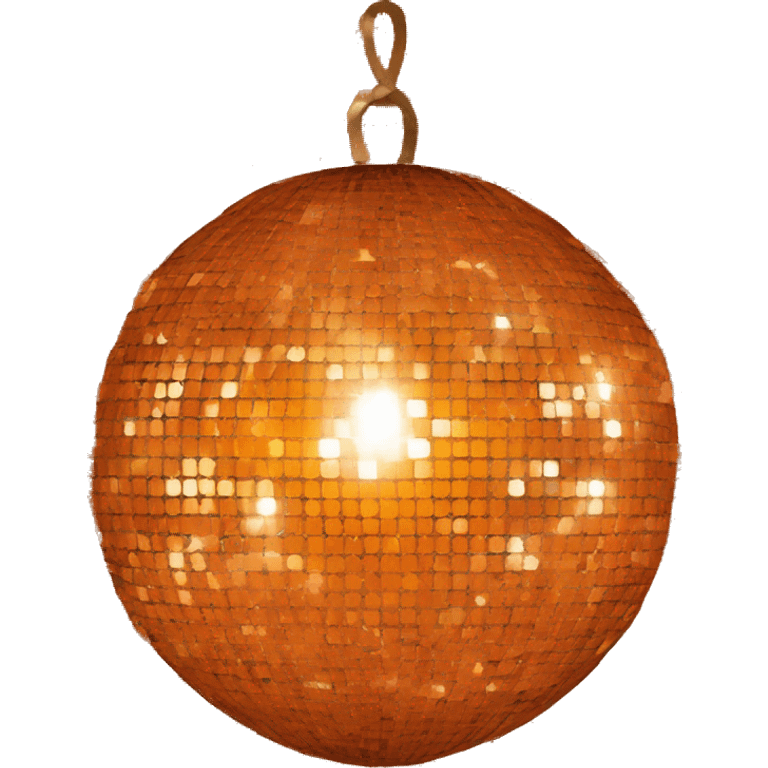 Orange disco ball emoji