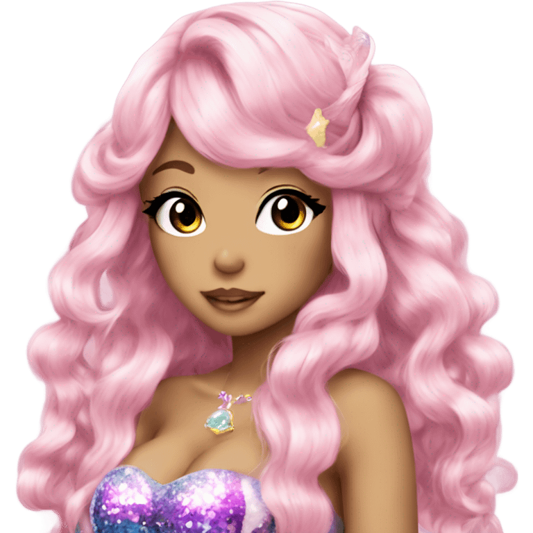 hime gyaru girl mermaid beautiful sparkly emoji