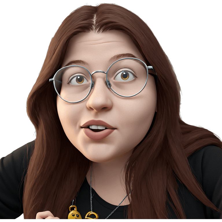 girl with glasses and necklace emoji