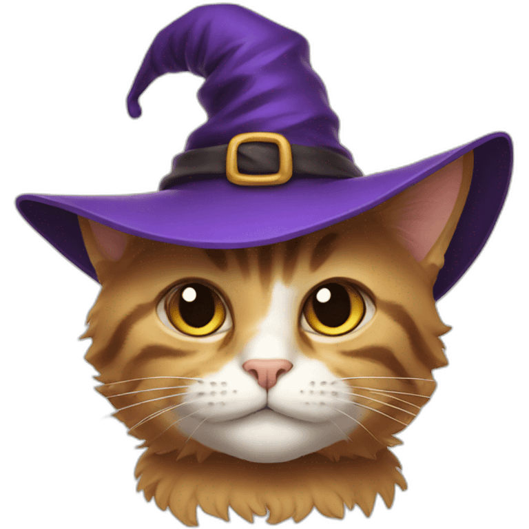 Cat with witch hat emoji