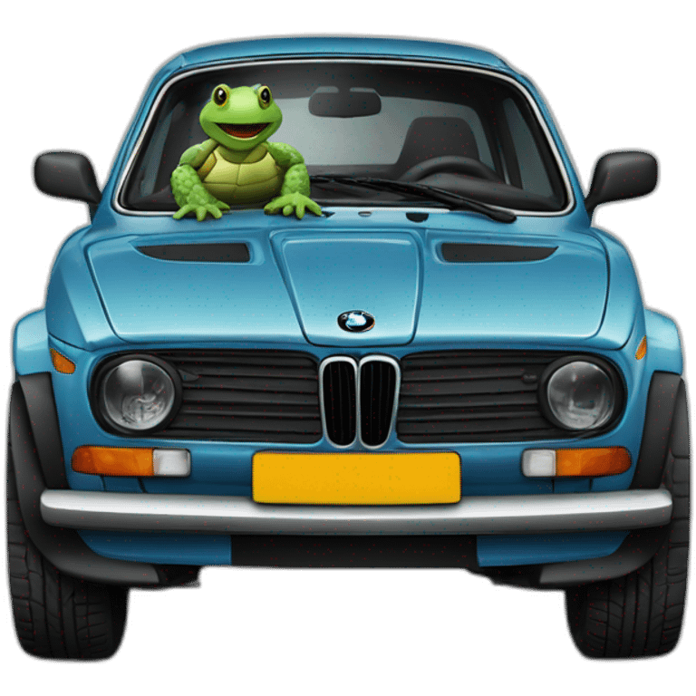 Tortue dans une BMW emoji