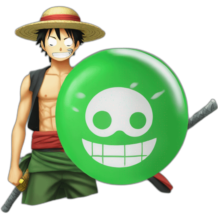 Luffy with Roronoa Zoro emoji