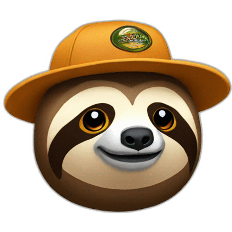 Sloth with bass pro cap emoji