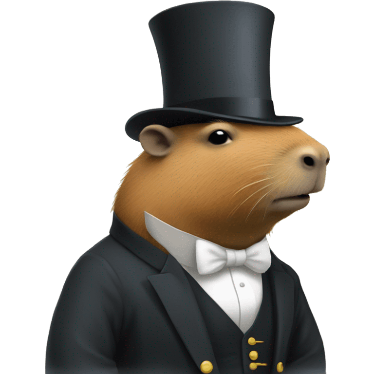 capybara with tophat emoji