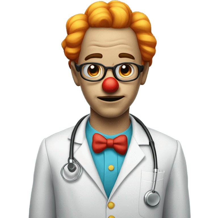 young doctor clown thumbs down emoji