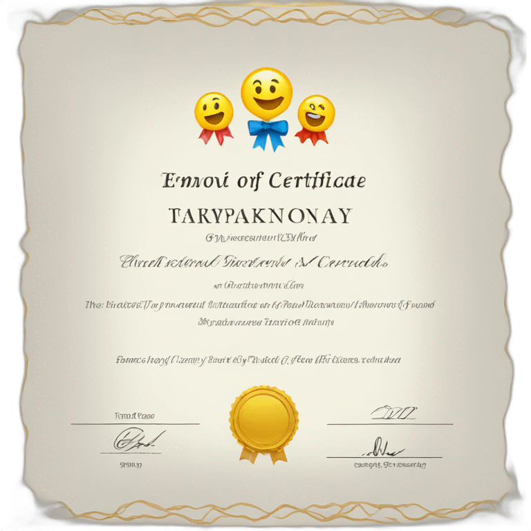 certificate emoji