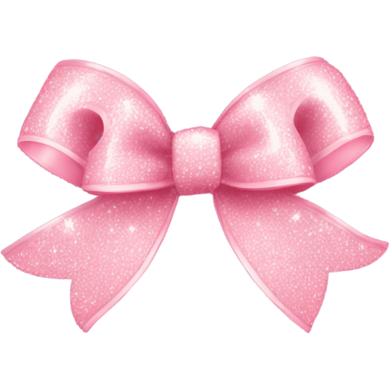 light pink ribbon bow sparkling emoji