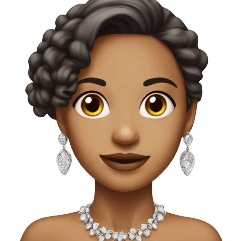 realistic girl with earring jewelry emoji