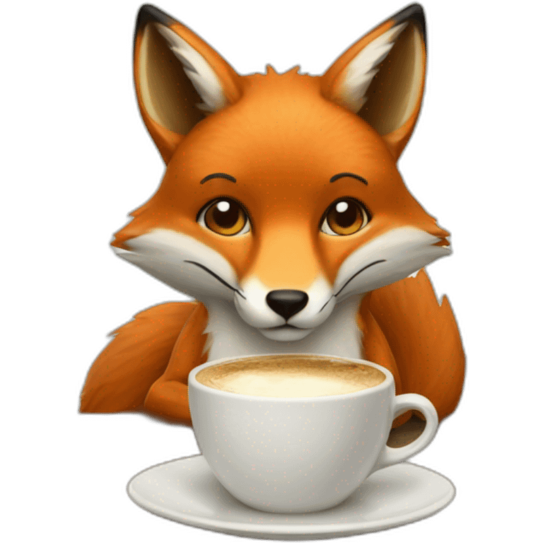 fox-drinking-cofee emoji