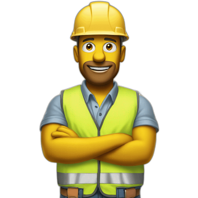 simpson architect on construction site emoji