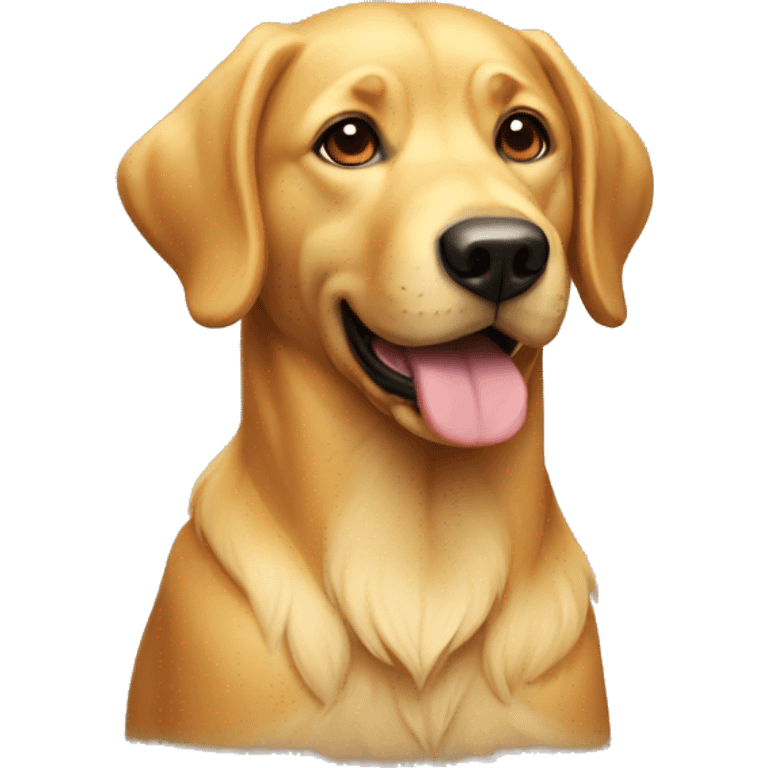 a kind golden dog emoji