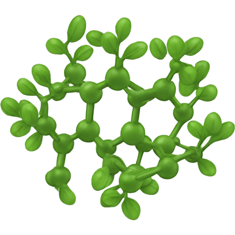 Molecule made of leaves emoji