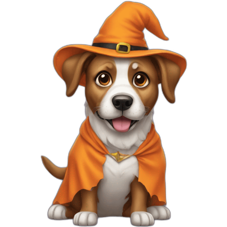 dog in halloween outfit emoji