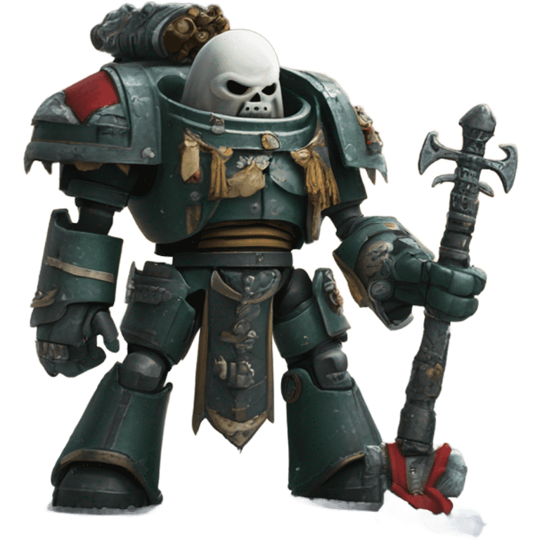 Dreadnaught from Warhammer 40K making a snowman  emoji