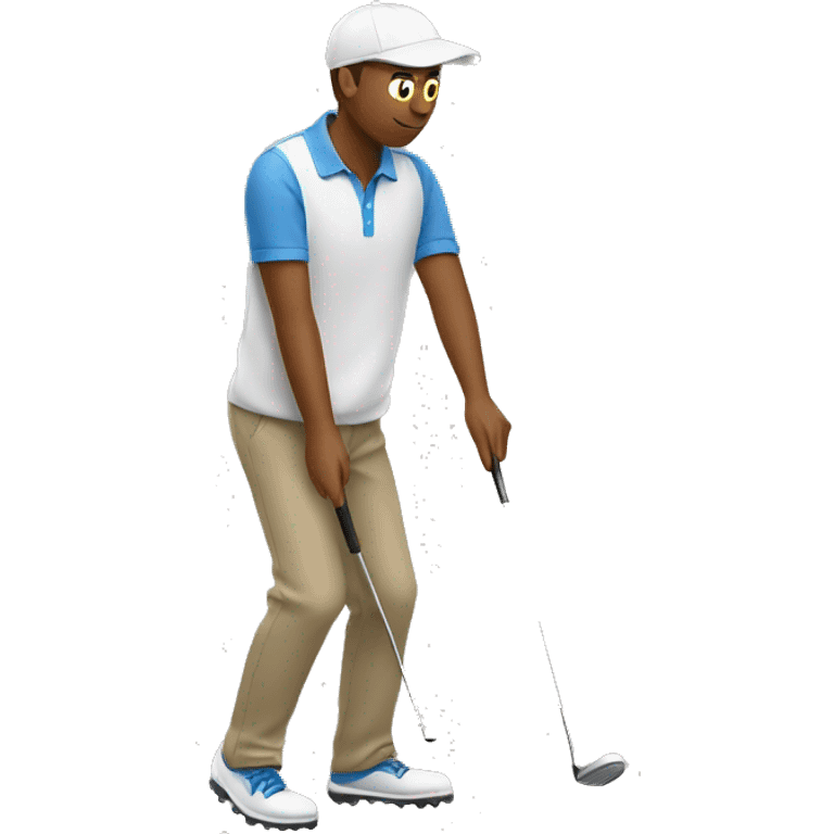 Guy golfing  emoji