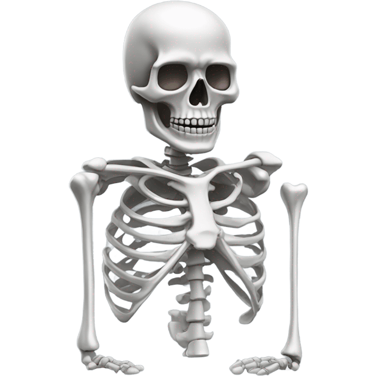 Skeleton with awesome chrome emoji