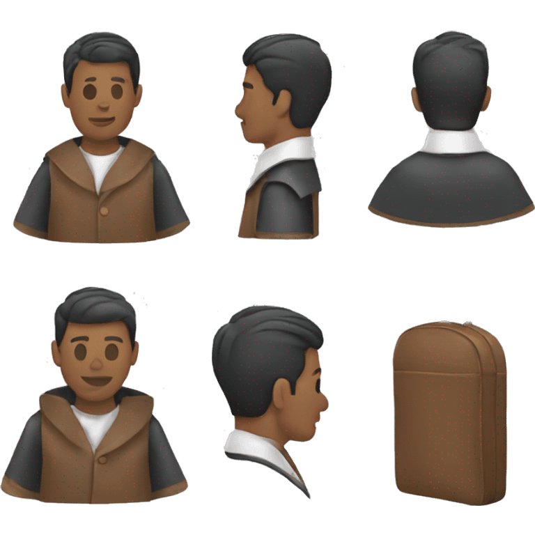 male barber cape emoji