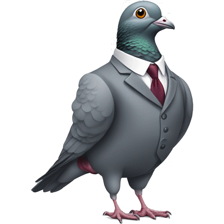 pigeon in suit levitating emoji