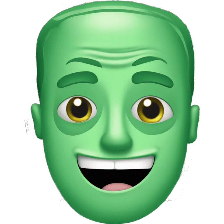 A green american dollar bill with a cartoon mouth and eyes emoji