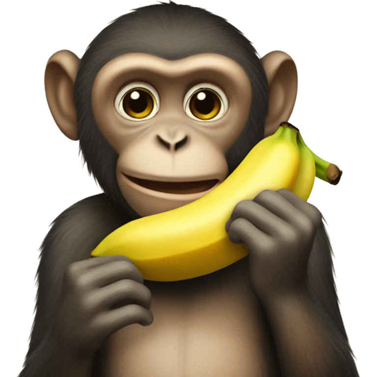 monkey sucking a banana emoji