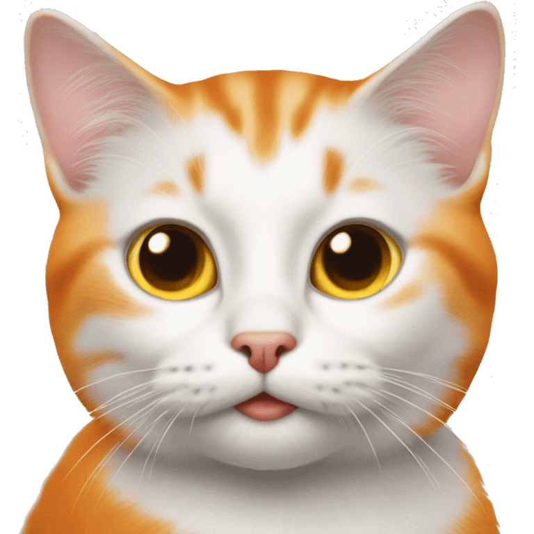 Katze langhaarig weiß orange  emoji