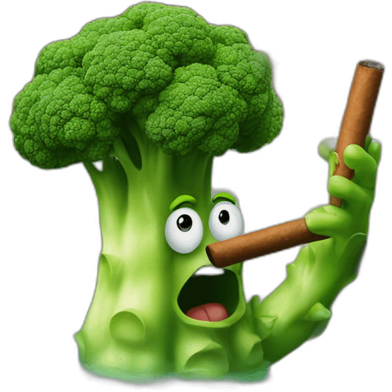 Broccoli sitting in a hot tub smoking a cigar emoji