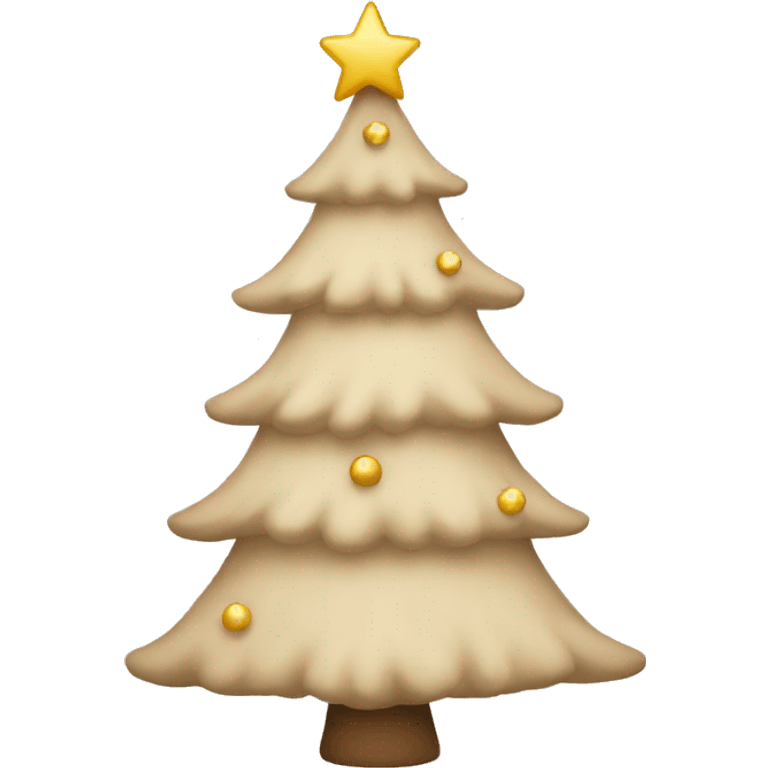 Beige aesthetic christmas tree emoji