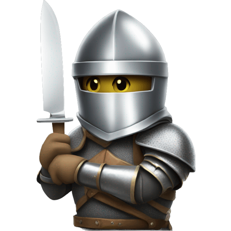 Knight with a kitchen knife in hand emoji