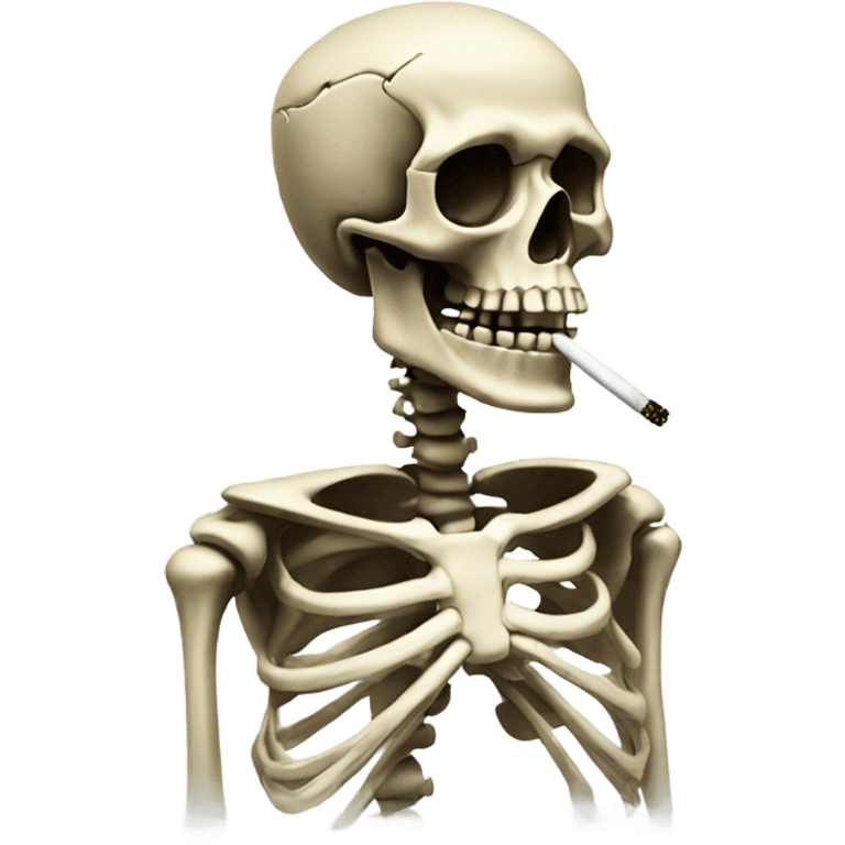 Skeleton smoking  emoji