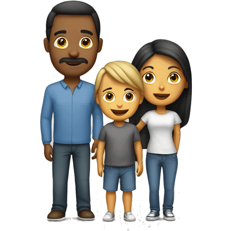 Familia mama papa  niño   emoji