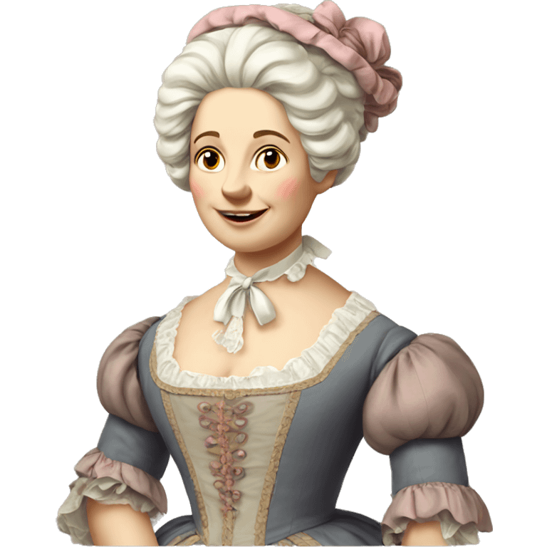 18th century Swiss lady in dress emoji