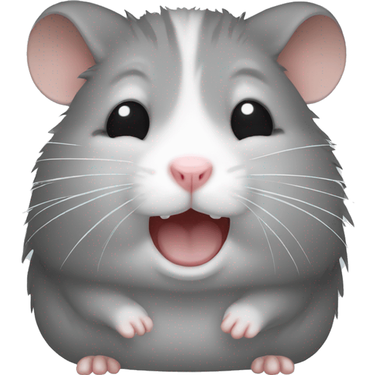 grey hamster crying emoji