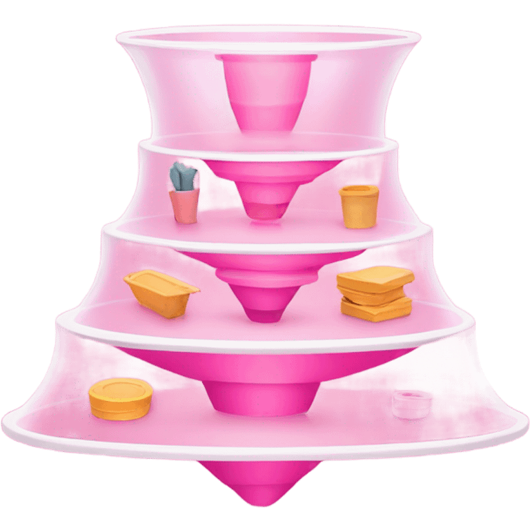 pink color sales funnel emoji