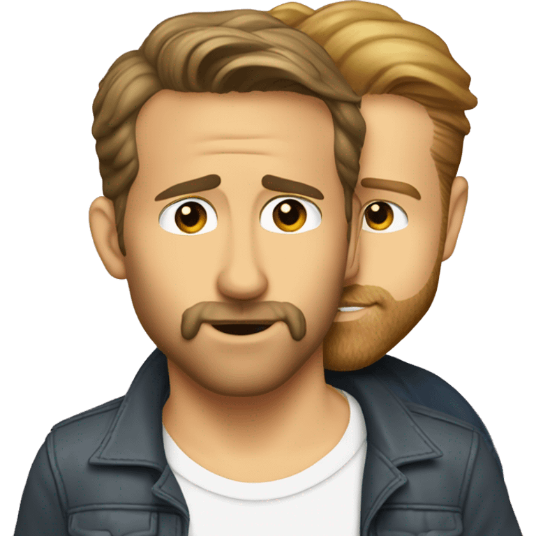 ryan reynolds kissing ryan gosling emoji